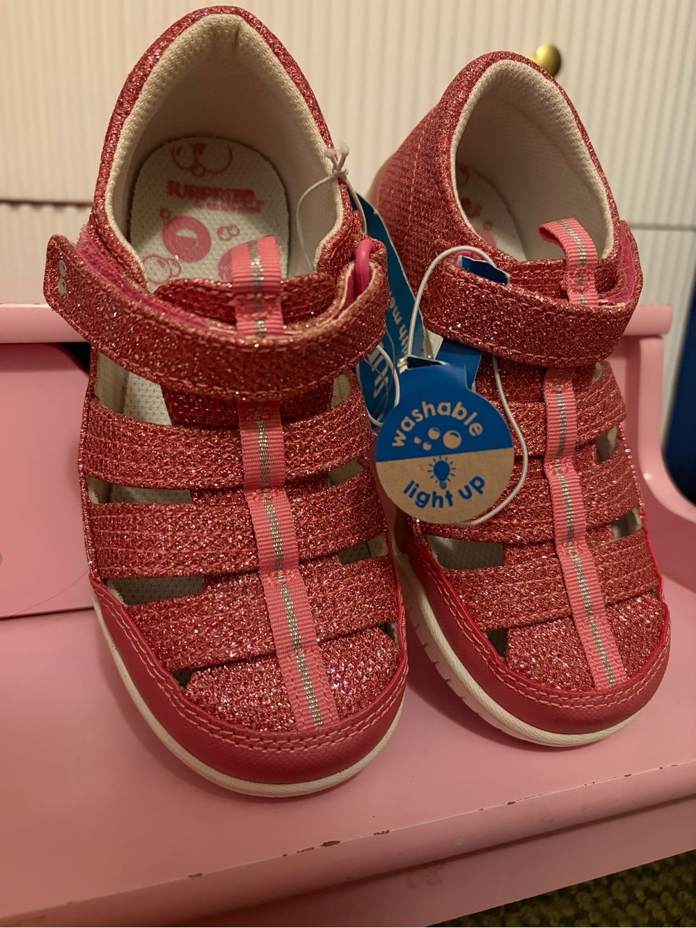 OshKosh B'gosh Glitter Light-Up Pink Sandals